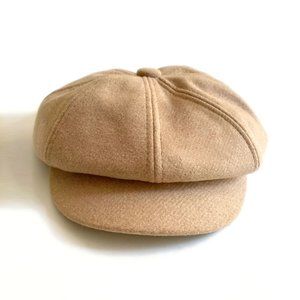 NEWSBOY CAP HAT ACORN TAN SZ OS